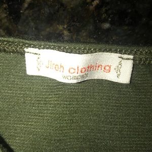 Green turtle neck midi